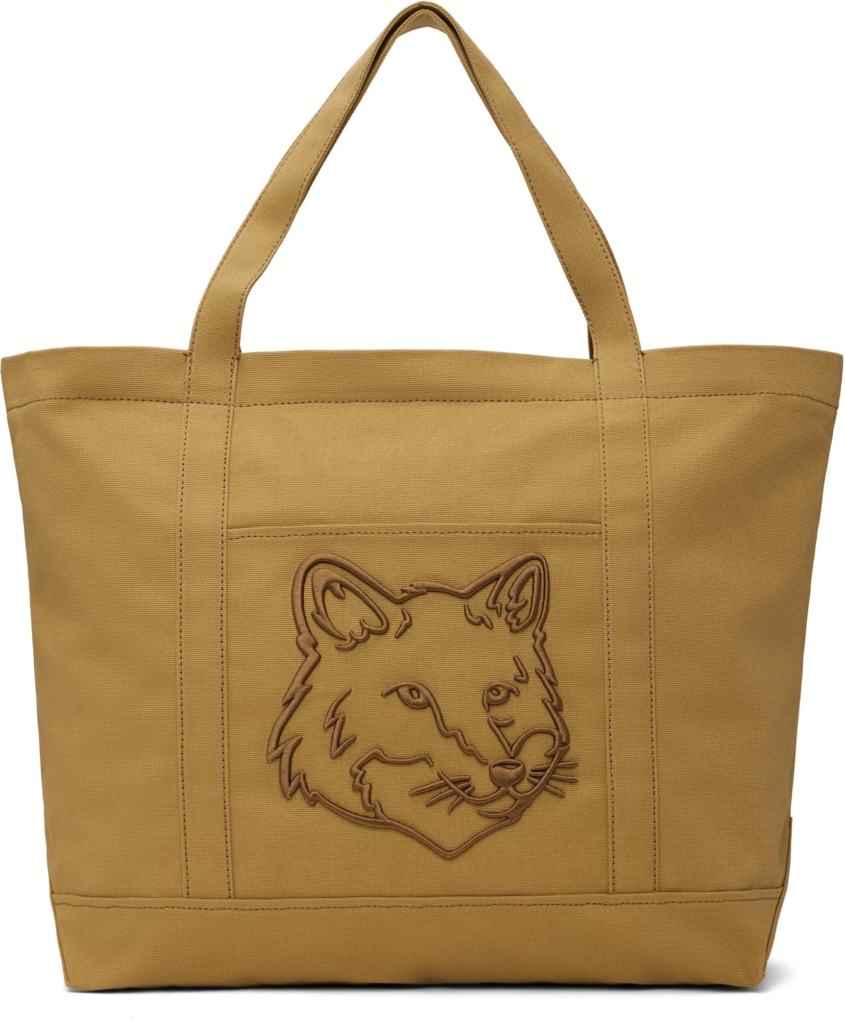 MAISON KITSUNE ラージ フォックスヘッド トートバッグ