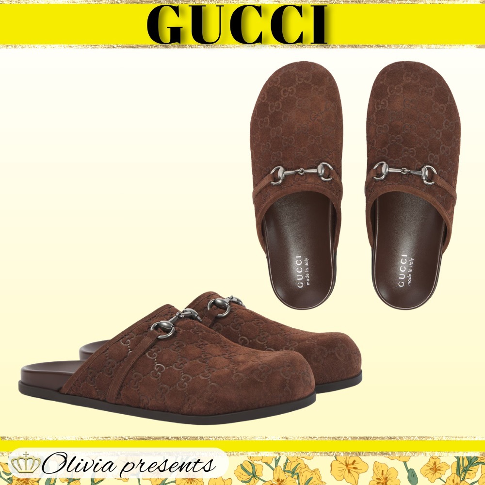 【GUCCI】ホースビットGGスエードクロッグ