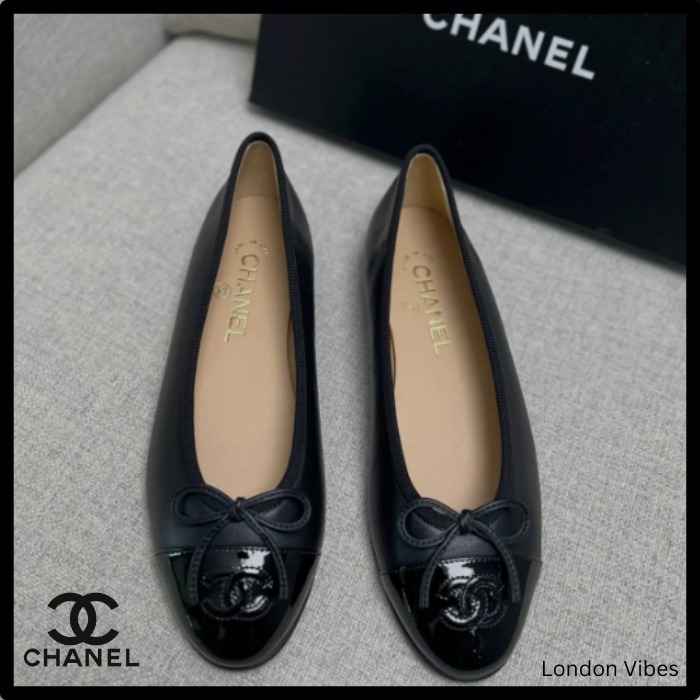 国内発送 上品デザイン◎ CHANEL バレエシューズ 黒