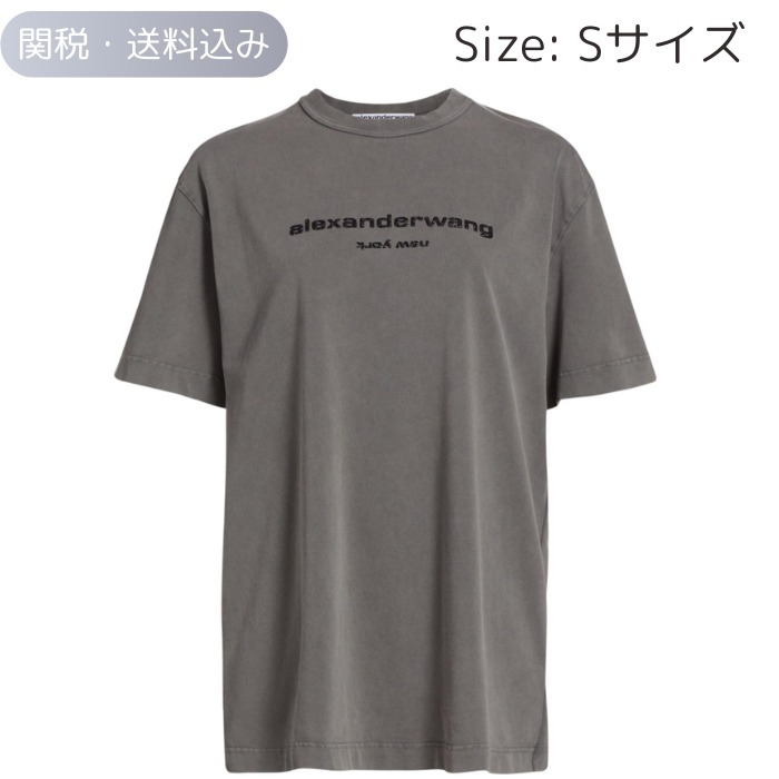 【Alexander Wang】関税送料込 グリッター パフ ロゴ Tシャツ