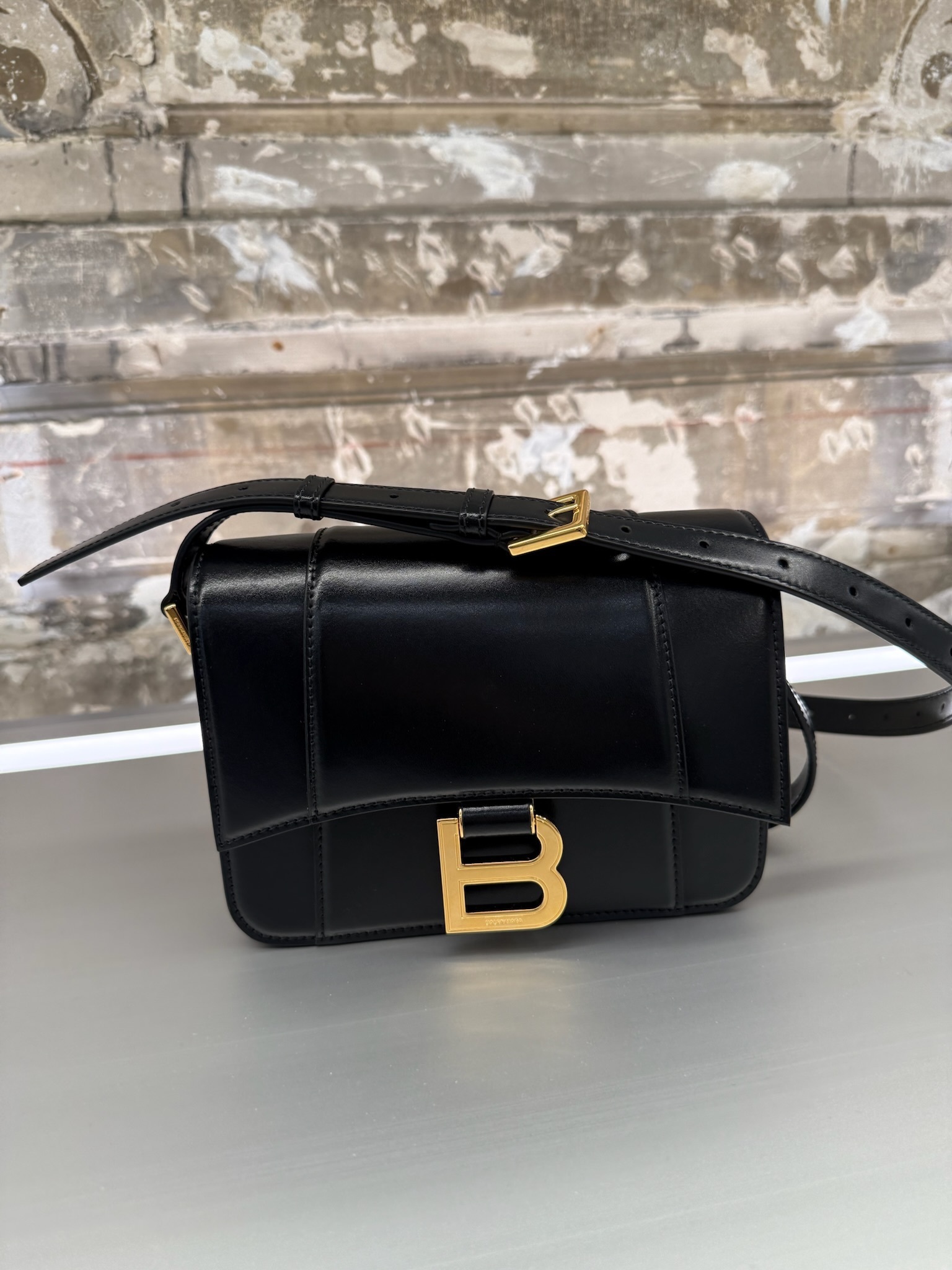 【BALENCIAGA】HOURGLASS スモール フラップバッグ B ロゴ