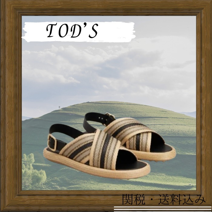 ◆TOD´S◆トッズ ファブリック＆レザー サンダル