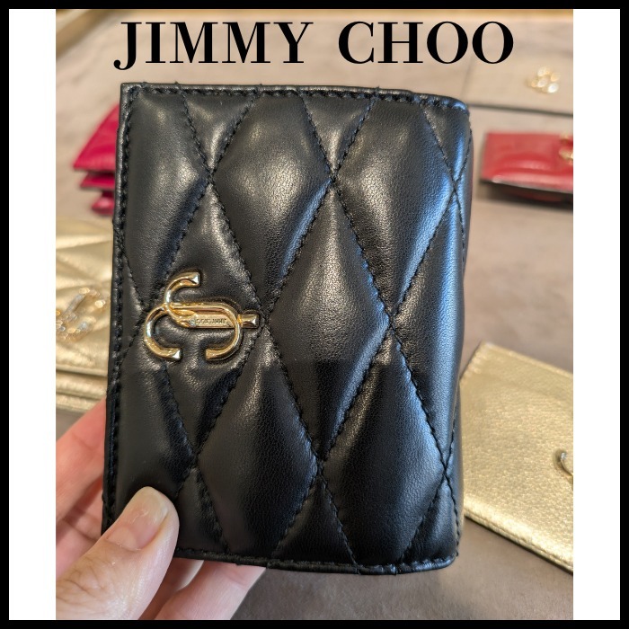 ロゴが素敵【Jimmy Choo】二つ折りミニ財布 FARONE