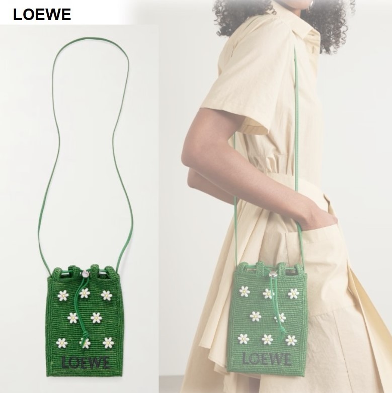 【LOEWE】ロエベ ドローストリング ポケット ラフィア バッグ
