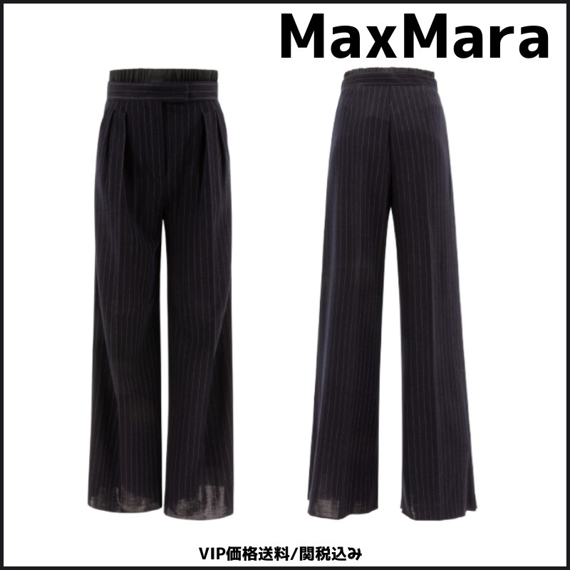 国内発送/送料関税込【Max Mara】ピローゲ ピンストライプパンツ