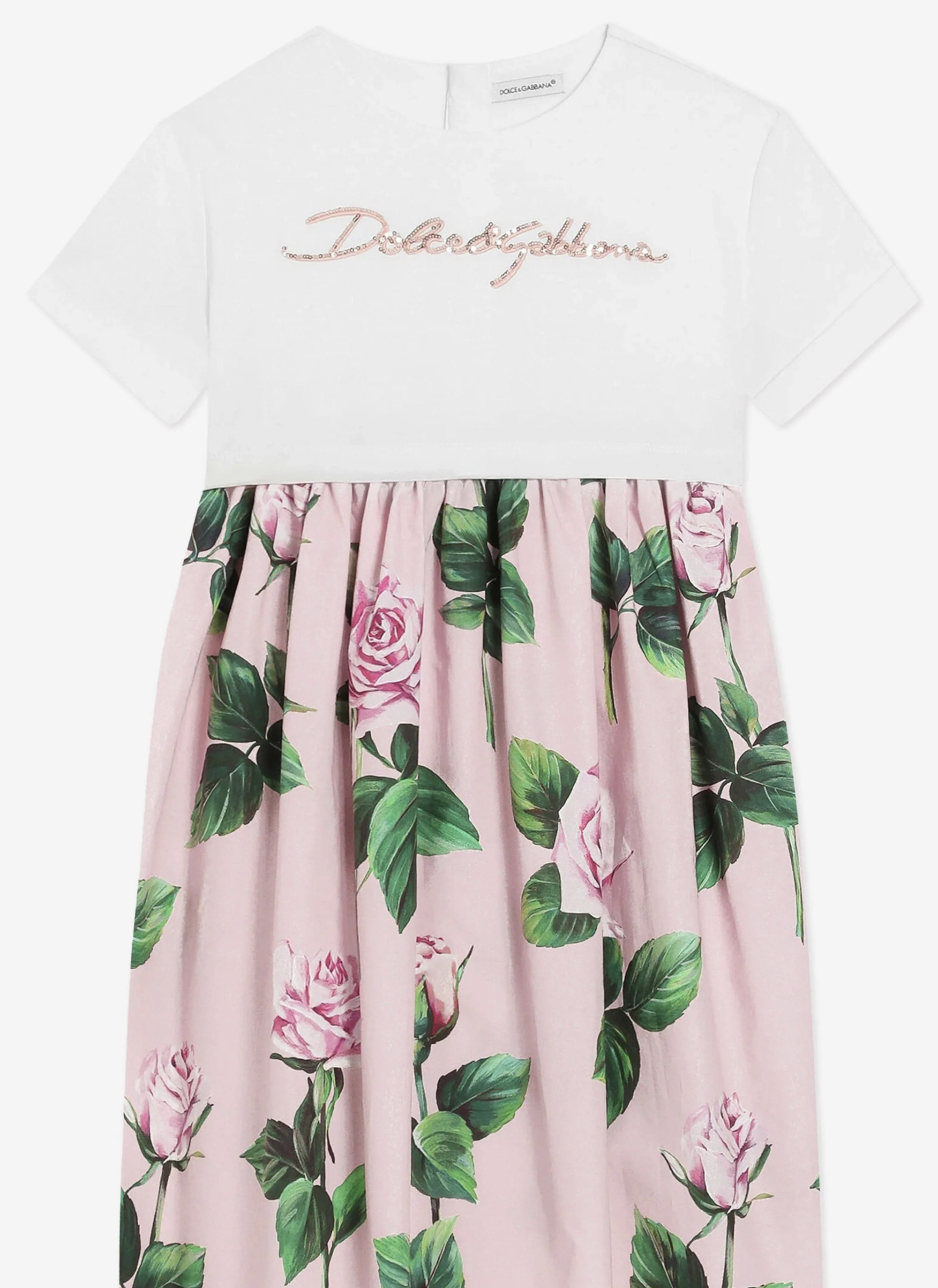 2025SS D＆G kids ROSEプリントコンビドレス PI (C-10Y)