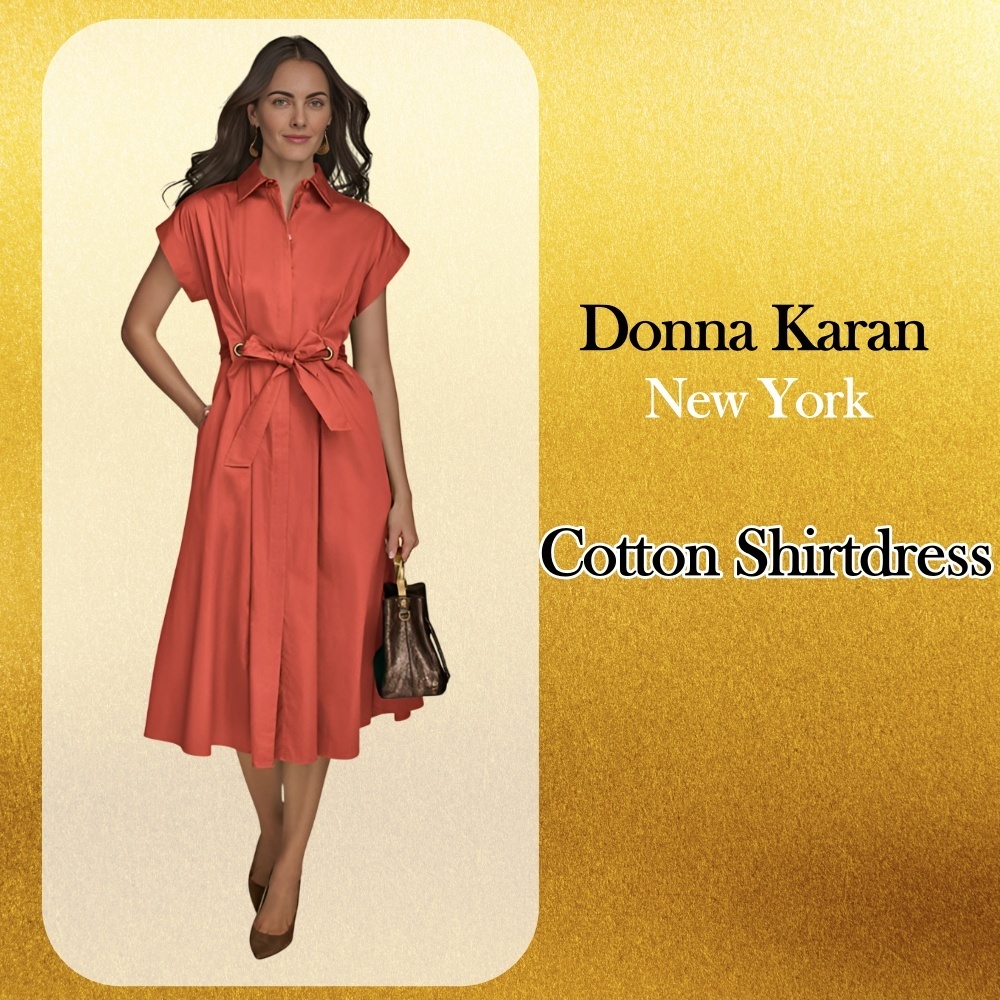 ◆Donna Karan コットンシャツドレス