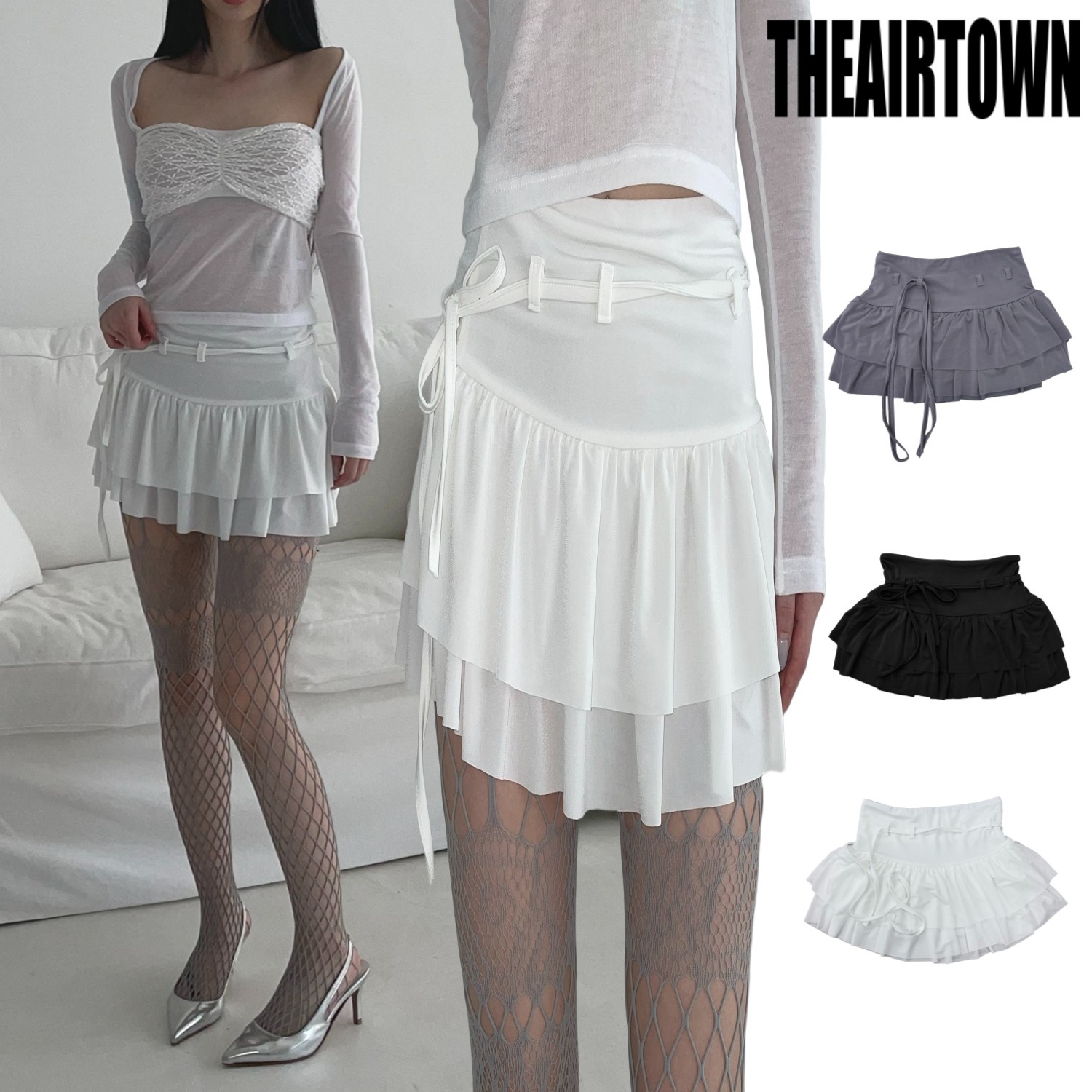 【THEAIRTOWN】クールシャーリングスカート