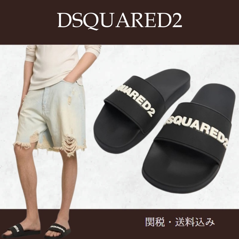 Dsquared2☆ロゴラバースライドサンダル