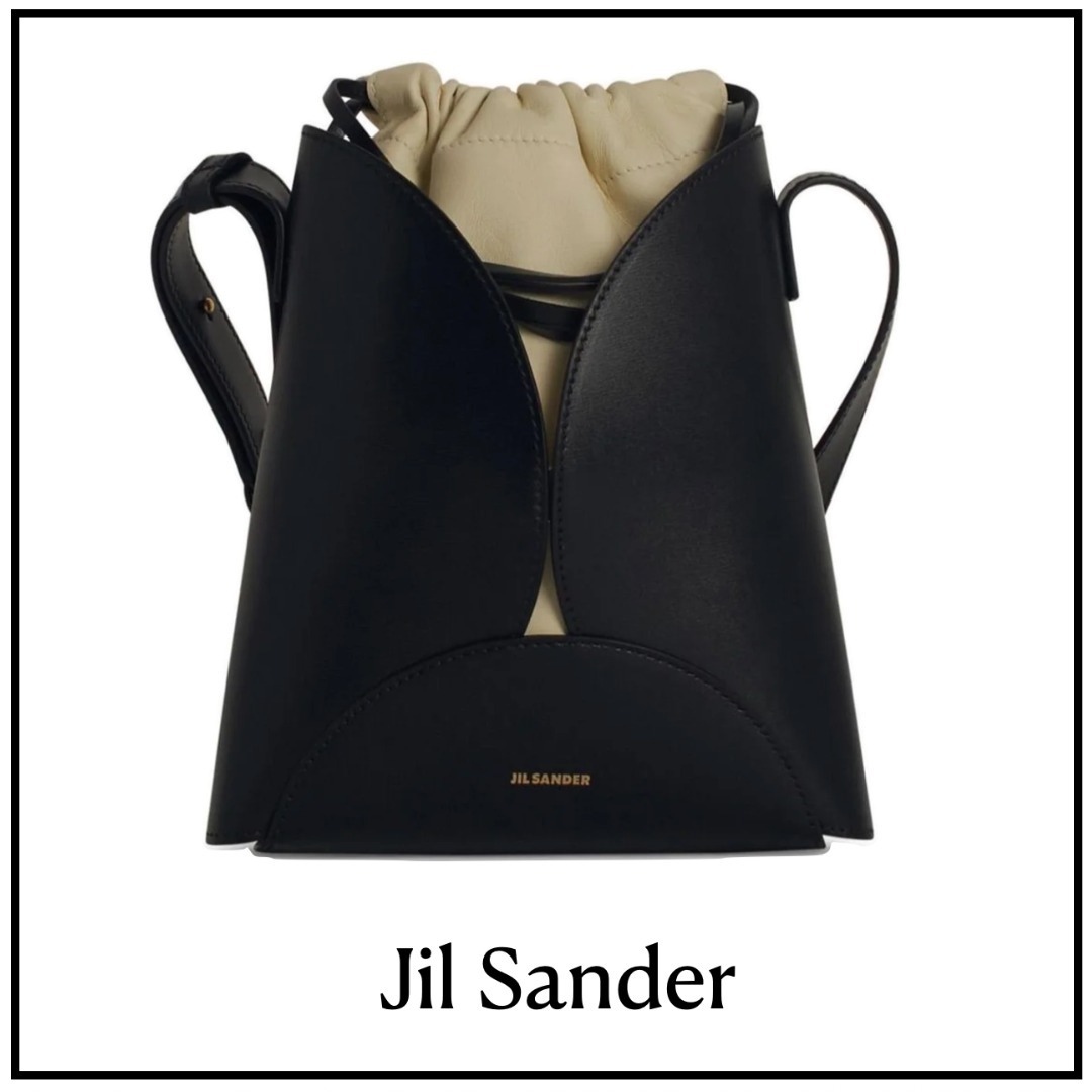 【Jil Sander】カーブ ロゴエンボス スモールクロスボディバッグ