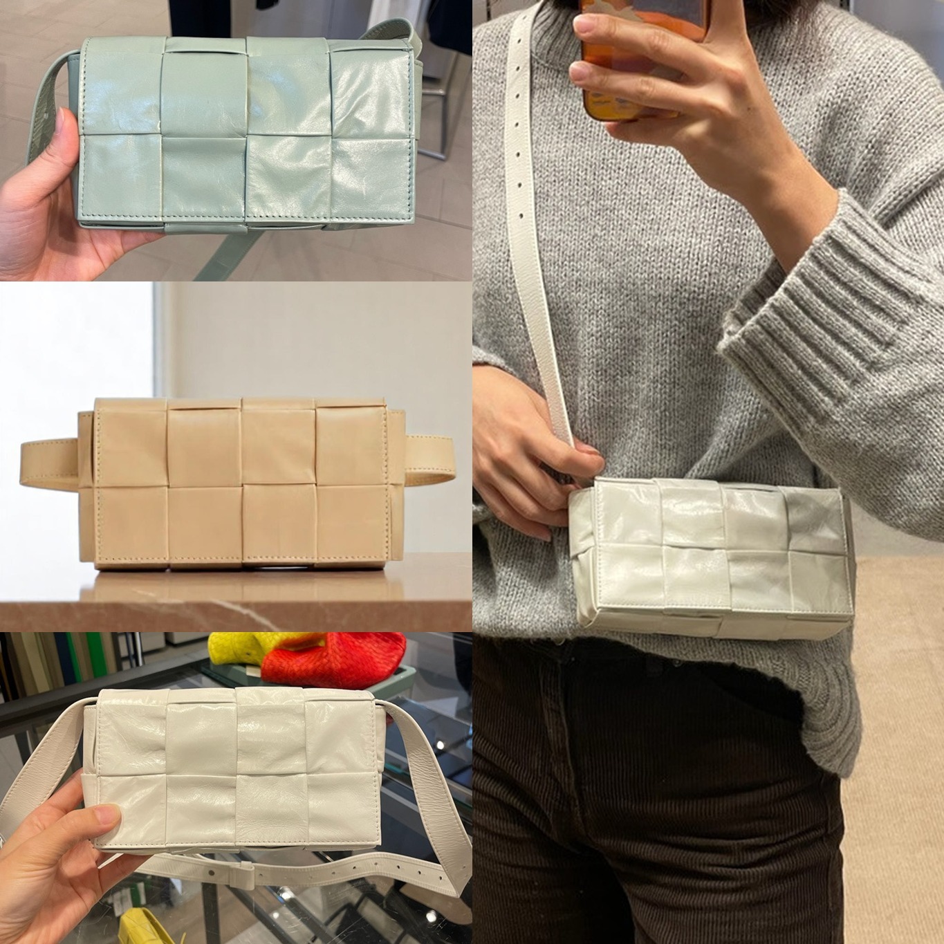 直営店☆BOTTEGA VENETA☆ CASSETTE レザー ミニベルトバッグ