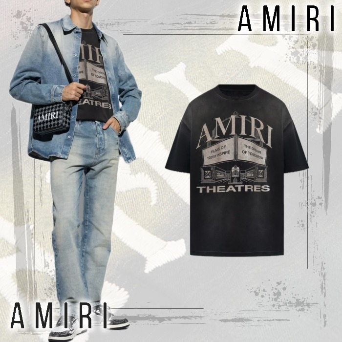 AMIRI★ロゴ プリント クルーネック T シャツ