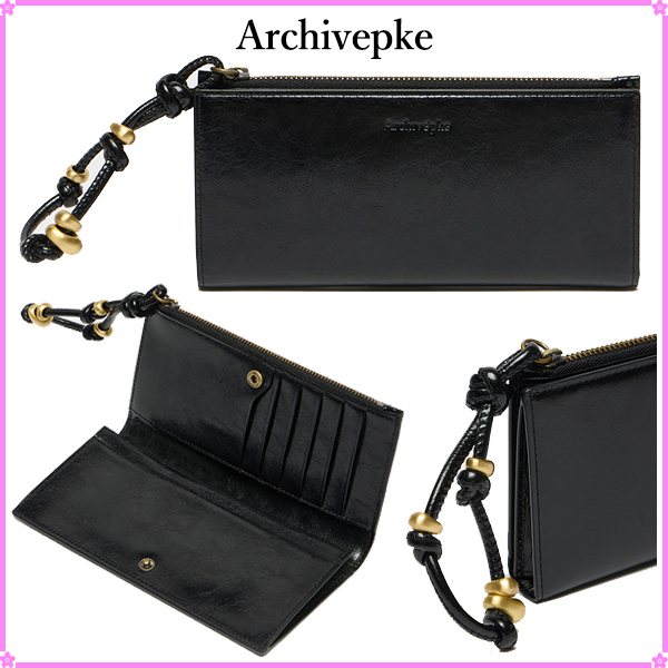 【Archivepke】Gem long wallet〜ストラップ付き長財布★韓国発