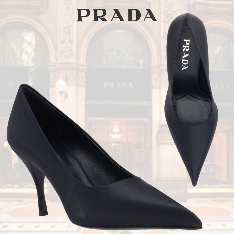 VIPSALE【PRADA】シルクサテンパンプス