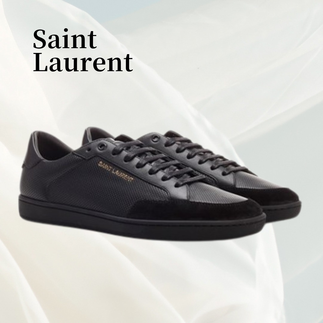 【Saint Laurent】ブラック Court Classic SL/10 スニーカー