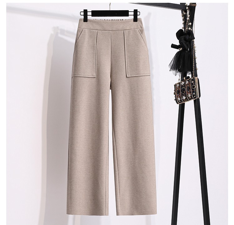 セットアップ スラックス パンツ 長袖 ニット トップス ロング