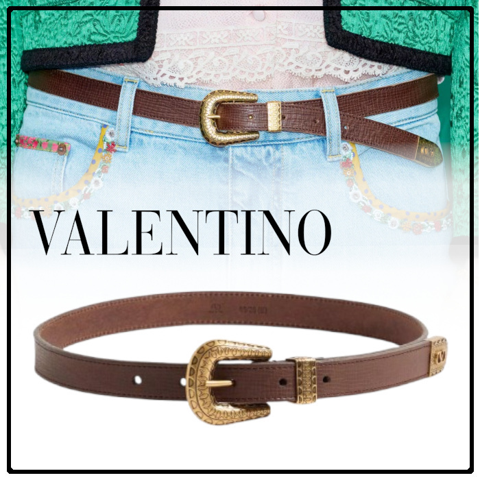 即発【Valentino】Vロゴ シグネチャー カーフスキン ベルト 20MM
