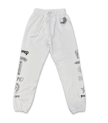 入手困難♪【CHROME HEARTS】DEADLY DOLL SWEATPANTS \"WHITE\"