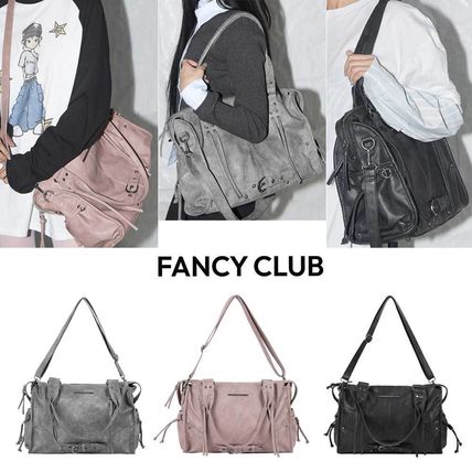 ☆FANCY CLUB☆BELTED WASHING LEATHER BAG バッグ 韓国発