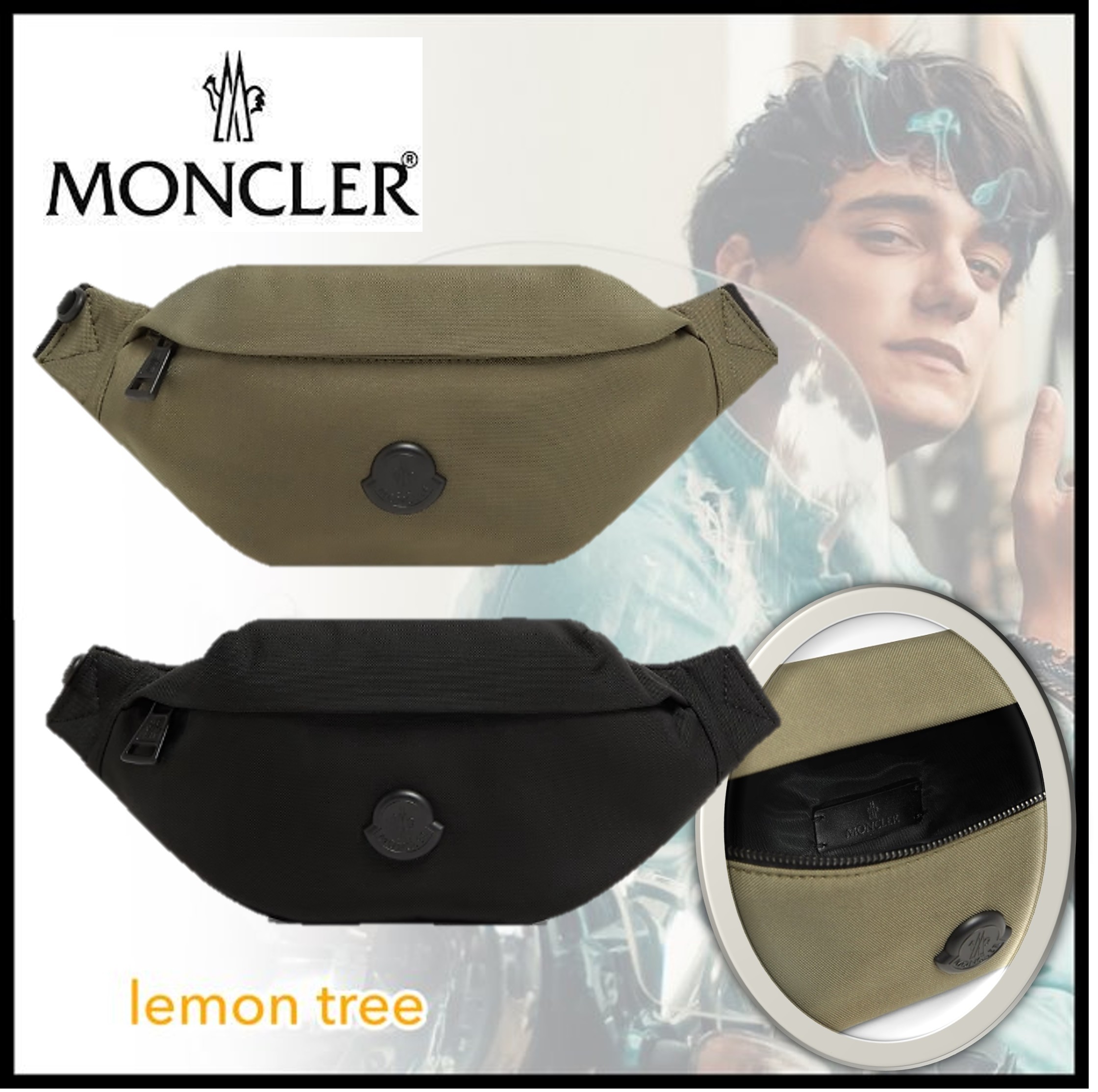 【MONCLER】Durance ベルトバッグ 撥水性ナイロン レザートリム
