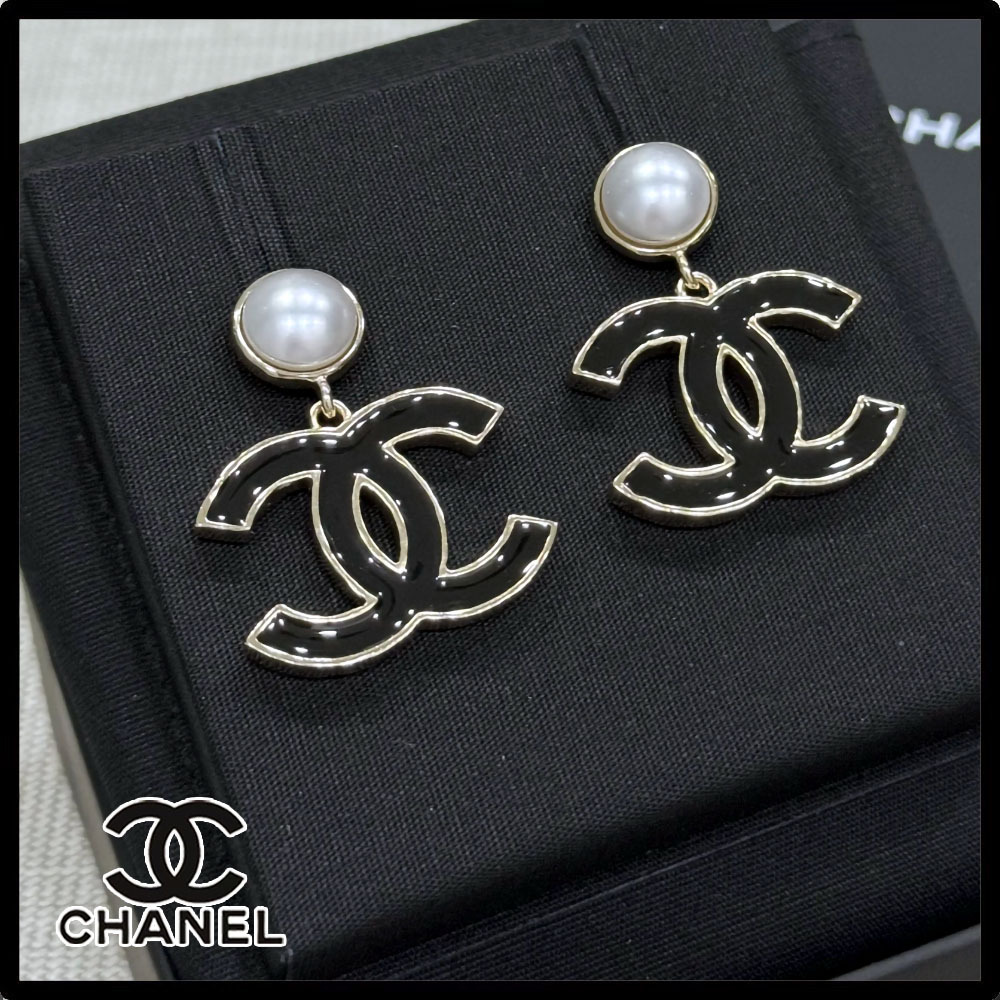 【パールｘCCロゴ☆可愛い☆お洒落】CHANEL★ペンダントピアス