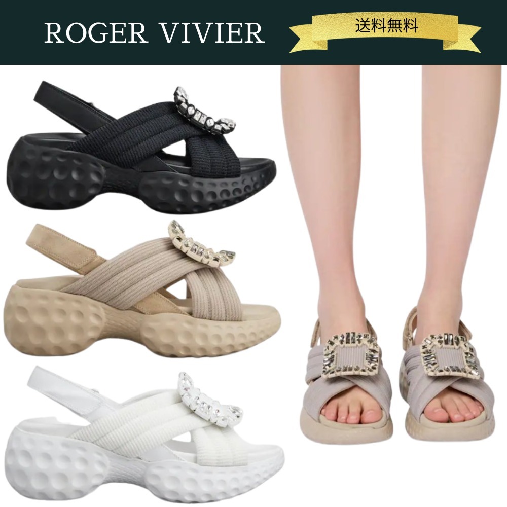 ROGER VIVIER ヴィヴ ラン ライト ファブリック サンダル