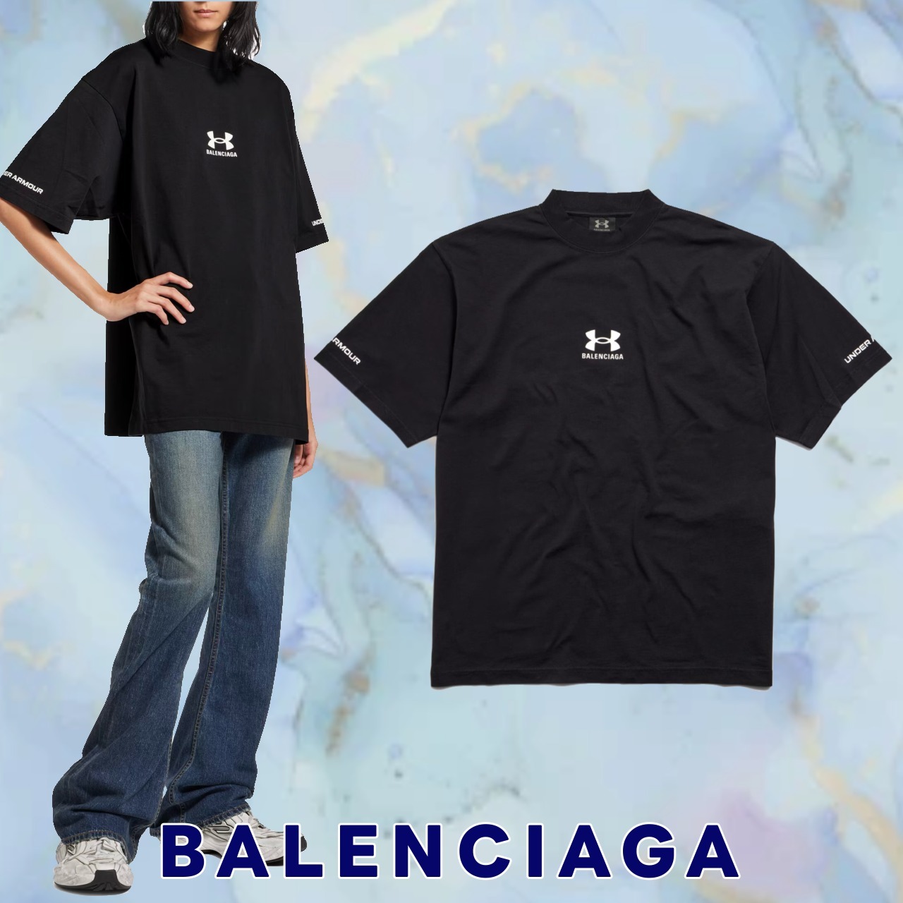 コラボ♪【BALENCIAGA】Under ArmourTシャツ ミディアムフィット