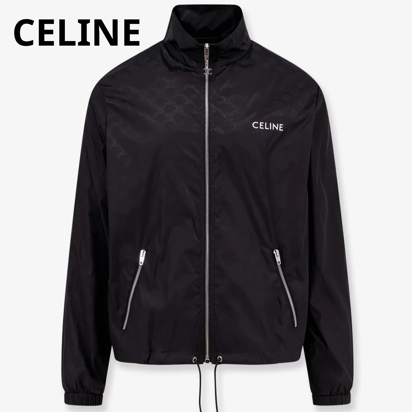 新作 CELINE ナイロンジャケット ブルゾン トリオンフ 黒 メンズ