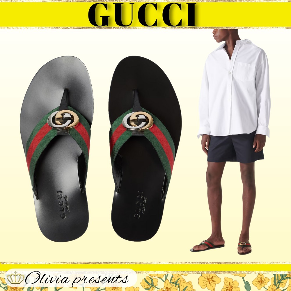 【GUCCI】インターロッキングGトングサンダル
