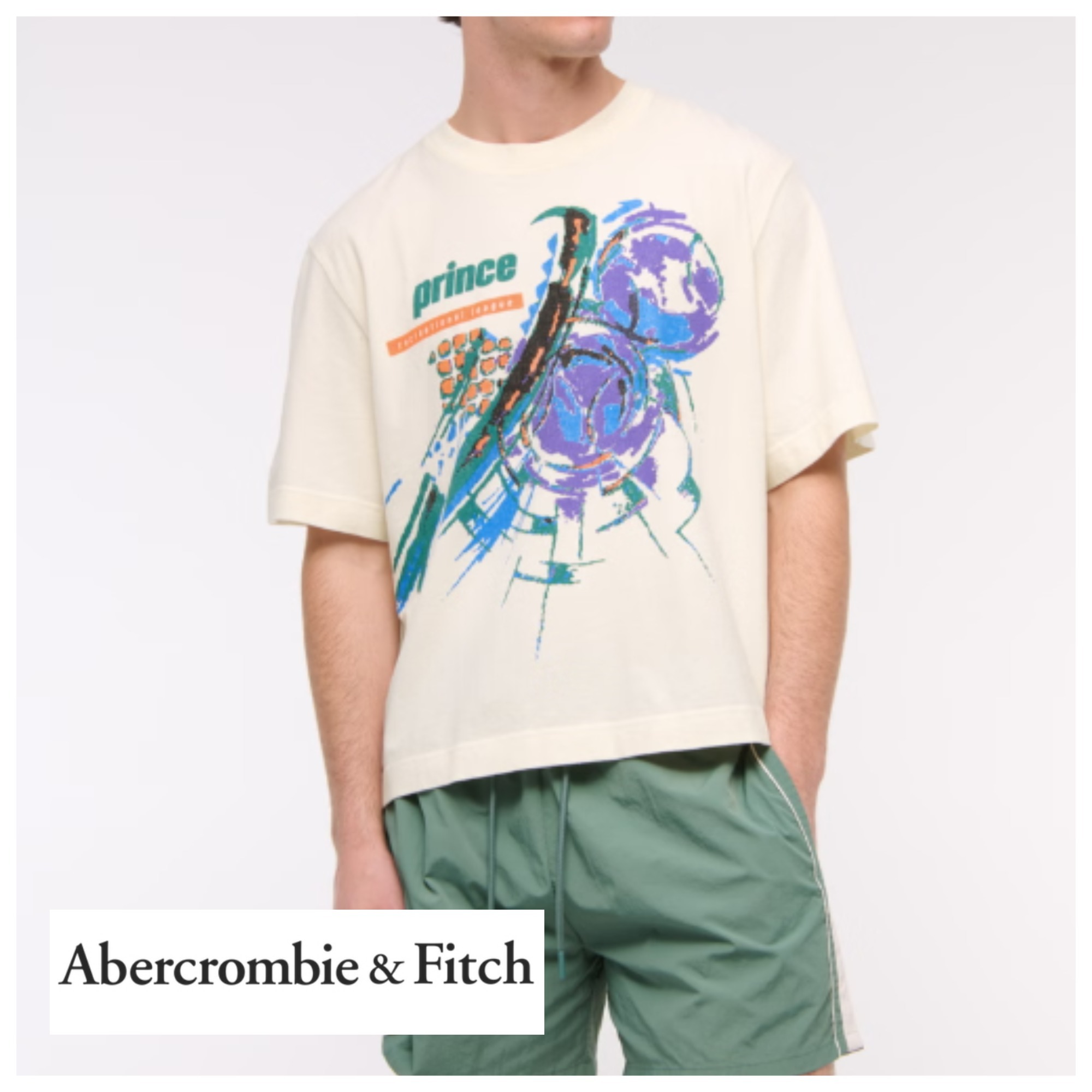 ★Abercrombie & Fitch★プリンス テニス ヴィンテージ風Tシャツ