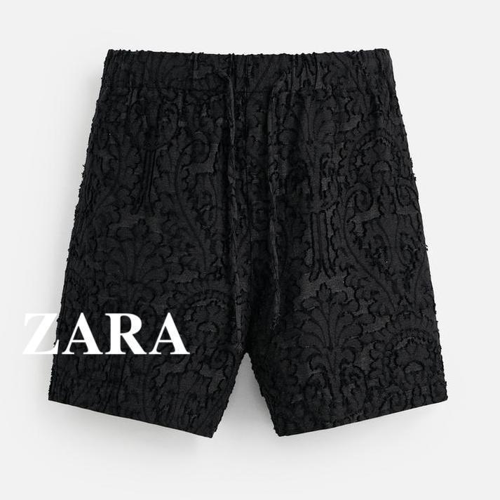 ★ドイツ発*ZARA*新作*BROQUE ジャガードショーツ/BL★