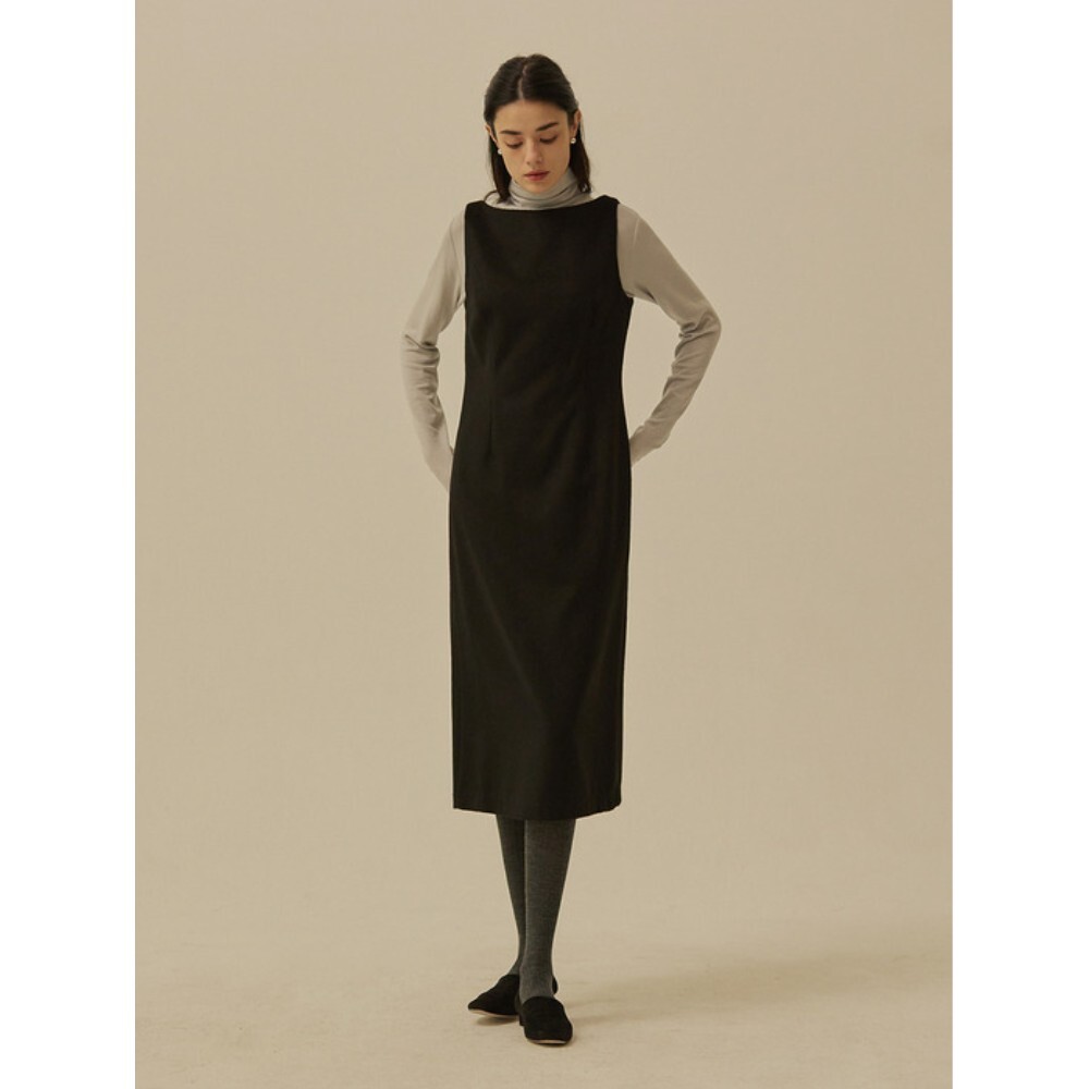 ★MANGOMANYPLEASE★ EVE BOAT NECK ONE PIECE (2colors)