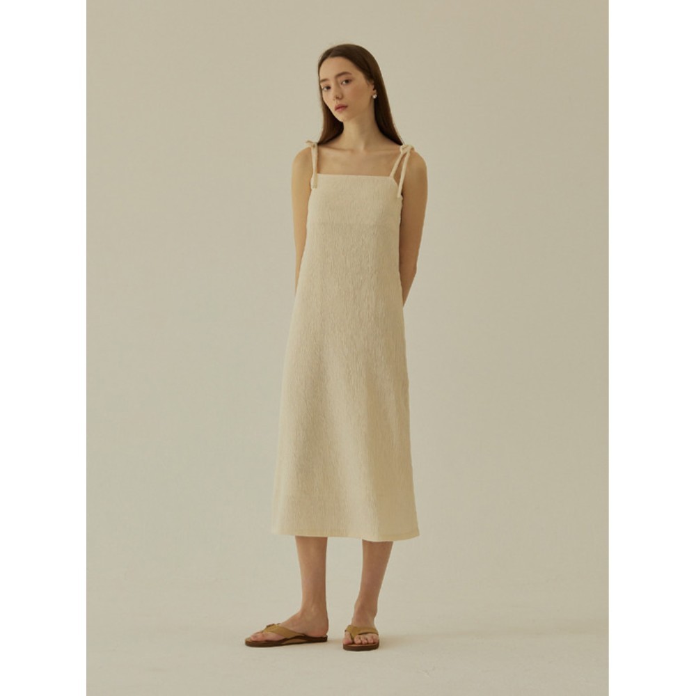★MANGOMANYPLEASE★ CREASE TIE ONE PIECE (2colors)