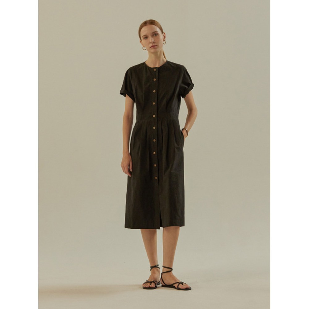 ★MANGOMANYPLEASE★ VENICE BUTTON ONE PIECE (2colors)