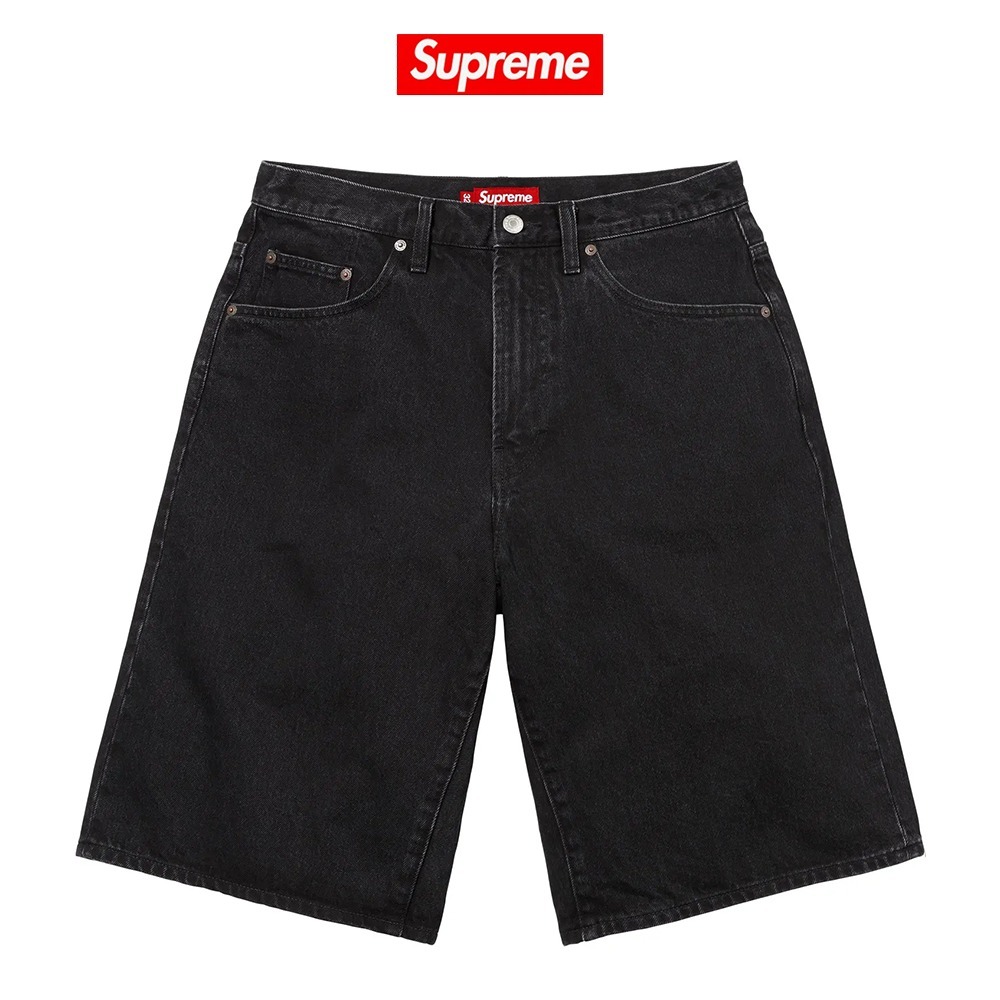 【Supreme】 Baggy Denim Short Black - 25SS