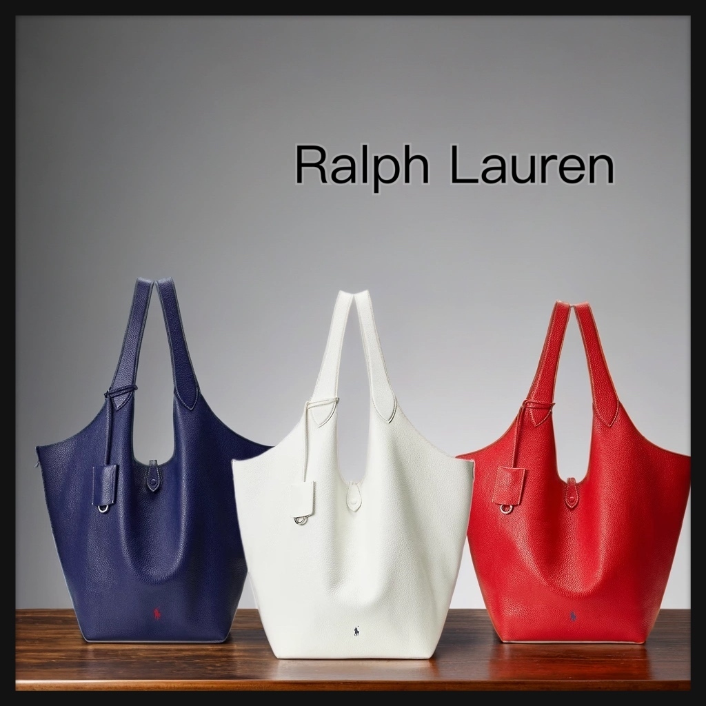 【Ralph Lauren】Polo Play レザー ラージ トートバッグ 3色