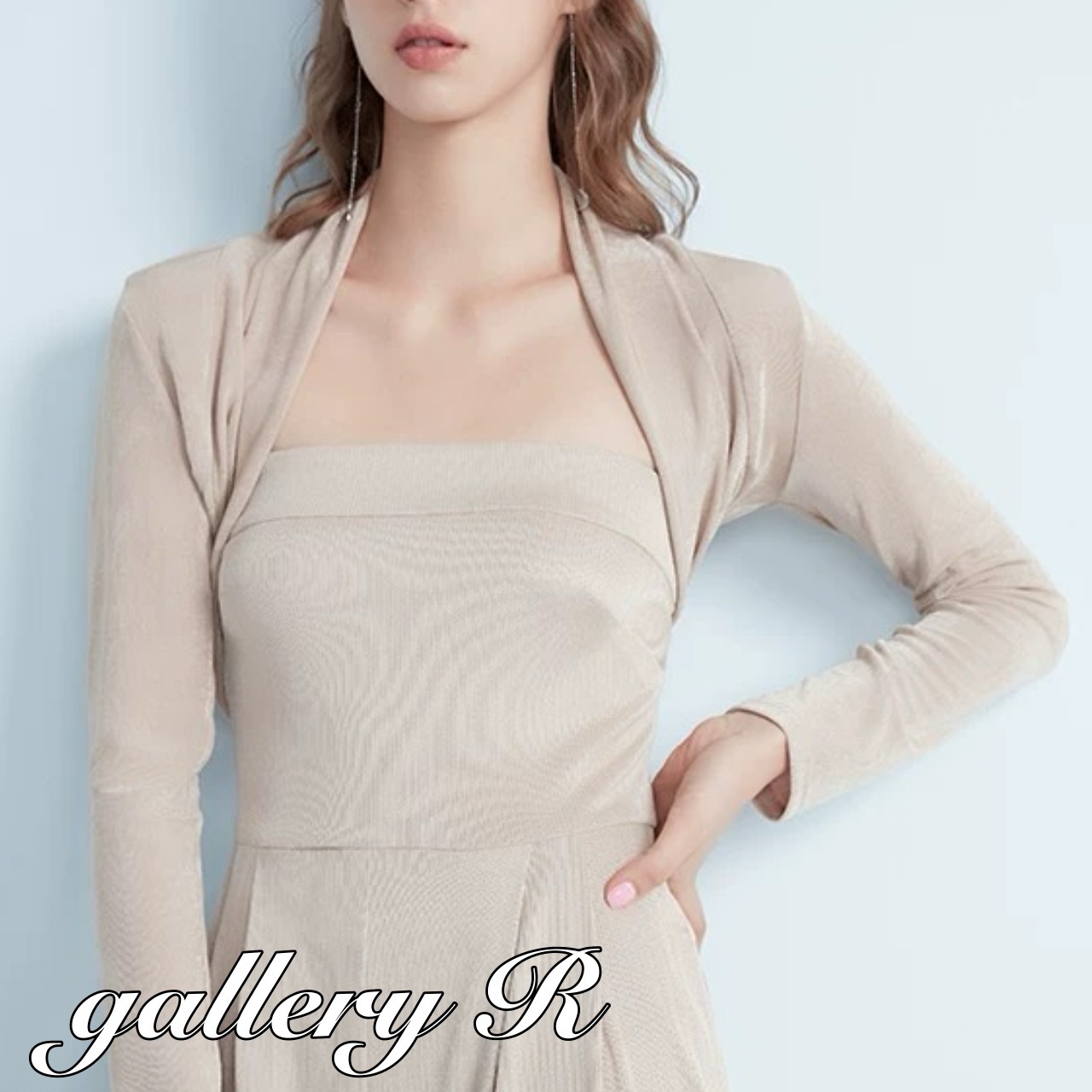 ボレロ 長袖 上品 シルク メッシュ 6color S/M/L/XL/2XL