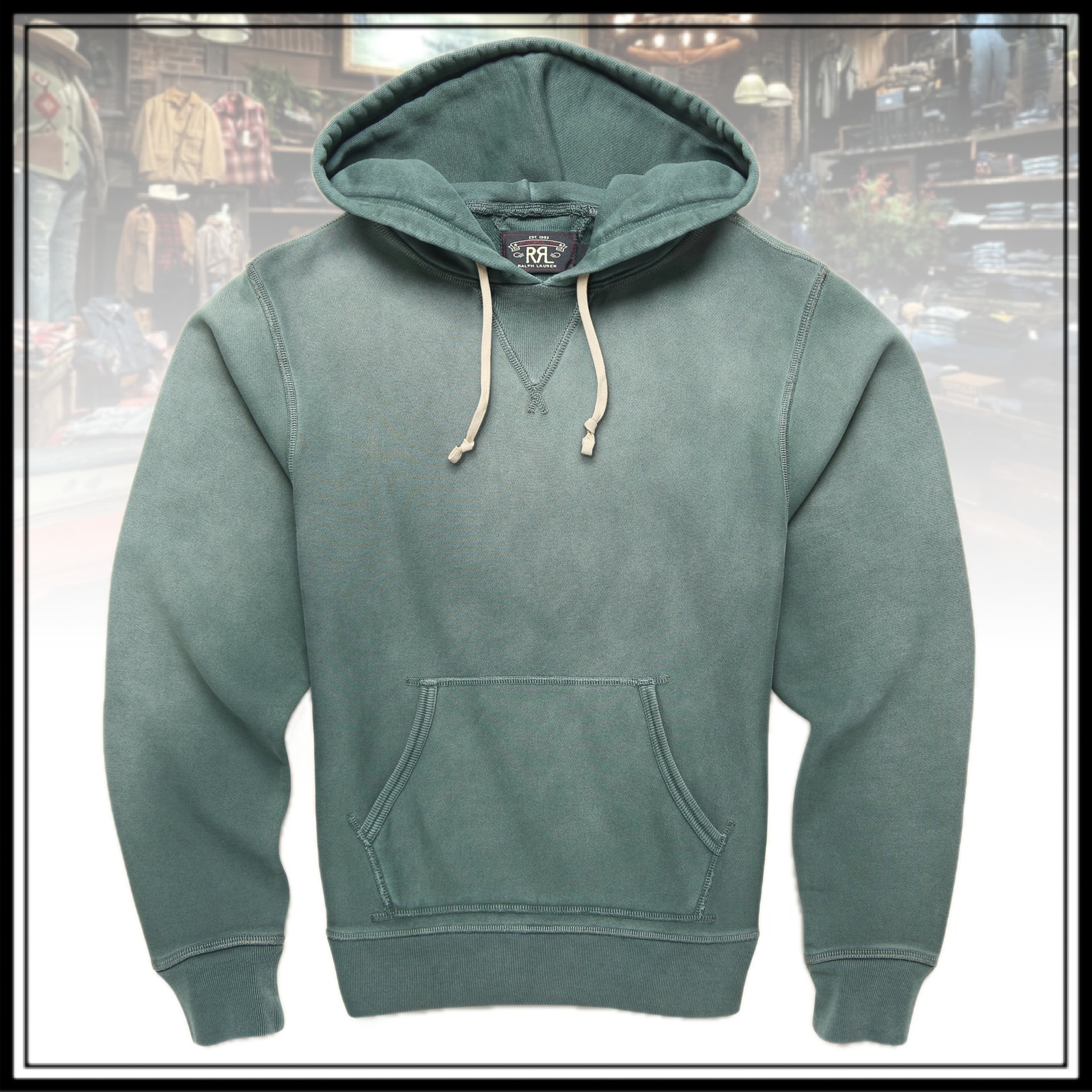 ダブルアールエル■Pullover Hoodie - Green■フーディ
