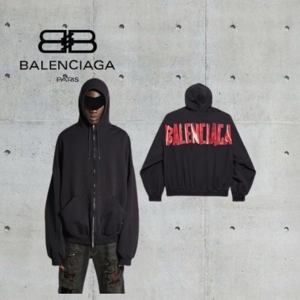［25ss新作］BALENCIAGA SECURITY TAPE LOGO パーカー