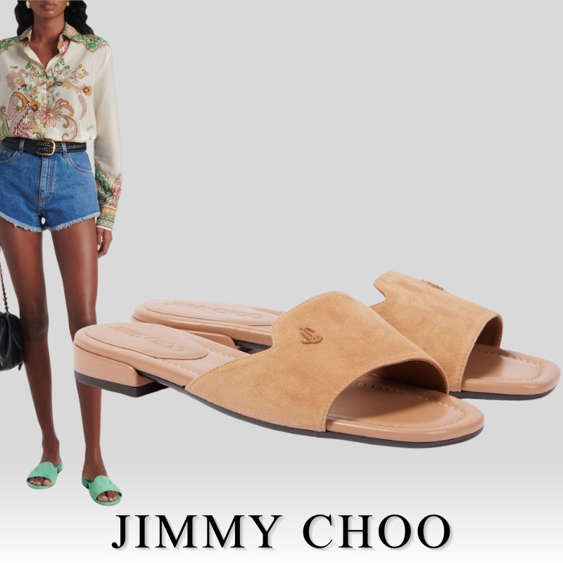 JIMMY CHOO ジミーチュウ フラットサンダル Dina Flat