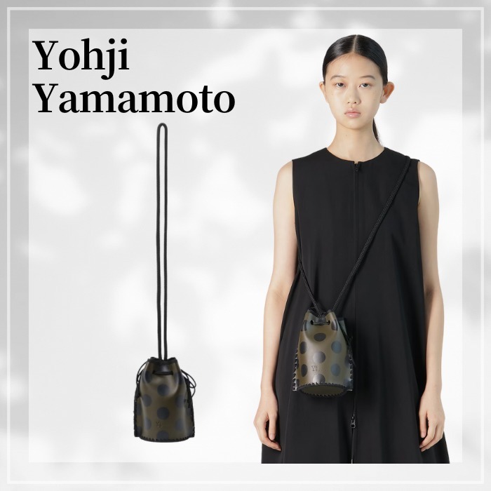 Yohji Yamamoto☆ COW LEATHER DRAW STRING BAG