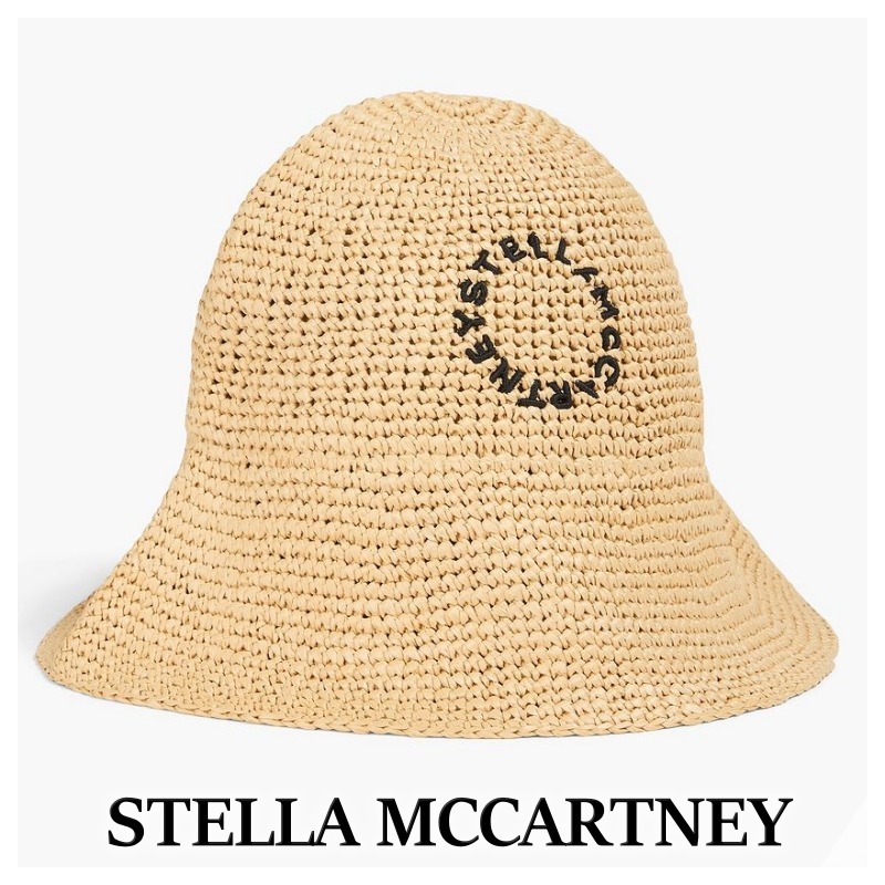 STELLA MCCARTNEY ロゴ ストローハット