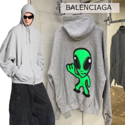 25AW BALENCIAGA HI THERE ジップ ロゴ フーディ パーカー