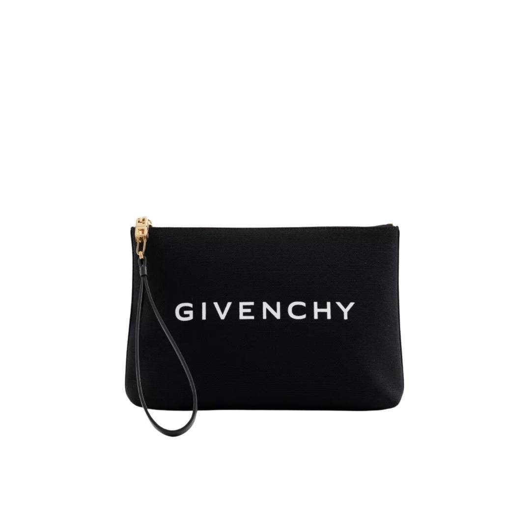 GIVENCHY ジバンシィ コットンキャンバス ポーチ ブラック