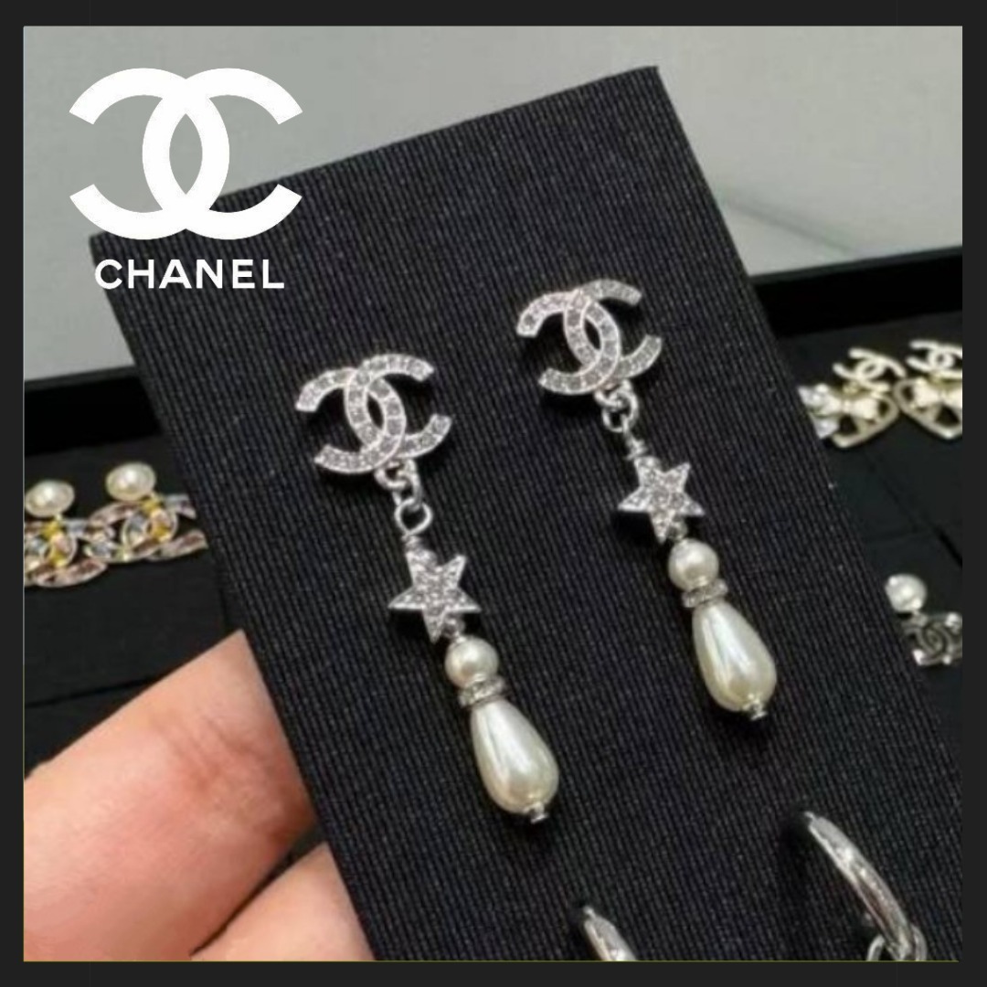 【耳元に一粒の光＊】CHANEL ピアス パール&スター