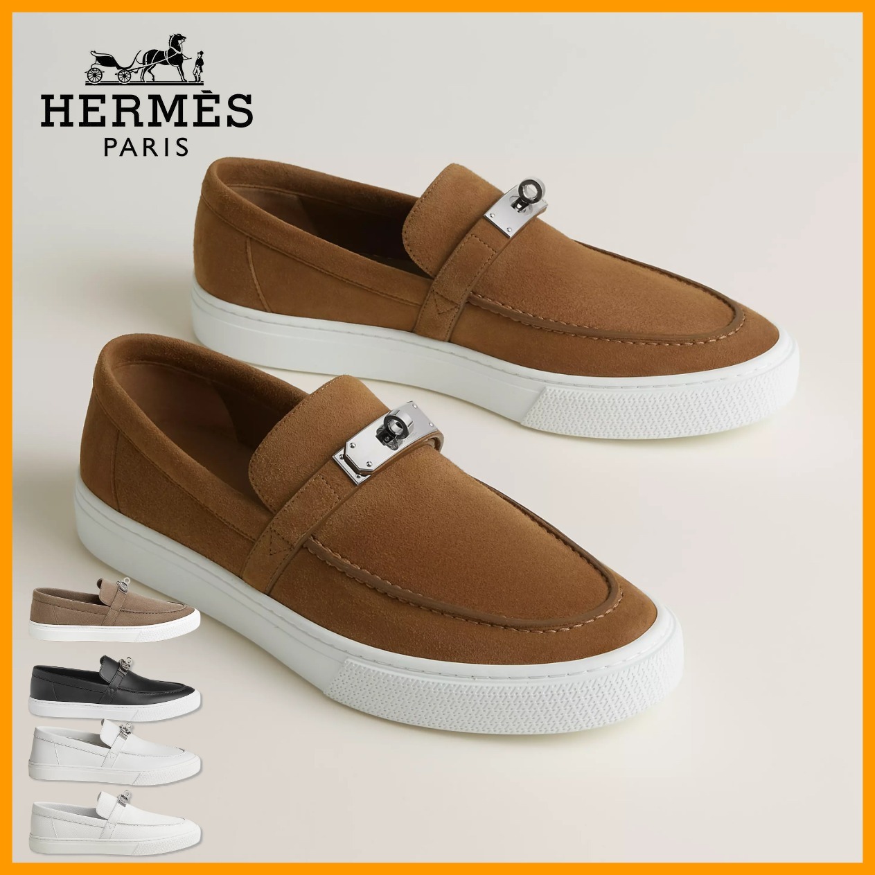 日本完売カラー♪【HERMES】Game スリッポンスニーカー