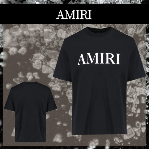 AMIRI♦洗練♪ ロゴプリント クルーネックTシャツ ブラック