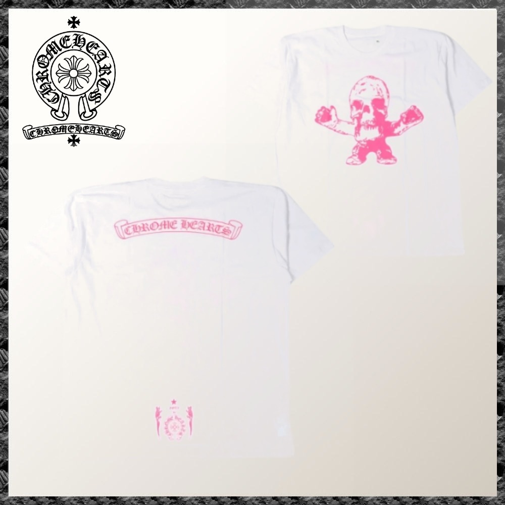 コラボ◆Chrome Hearts×Foti Harris Teeter Tシャツ Black/Pink