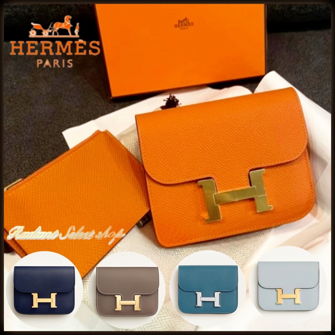【入手困難】HERMES コンスタンス スリムウォレット バッグ