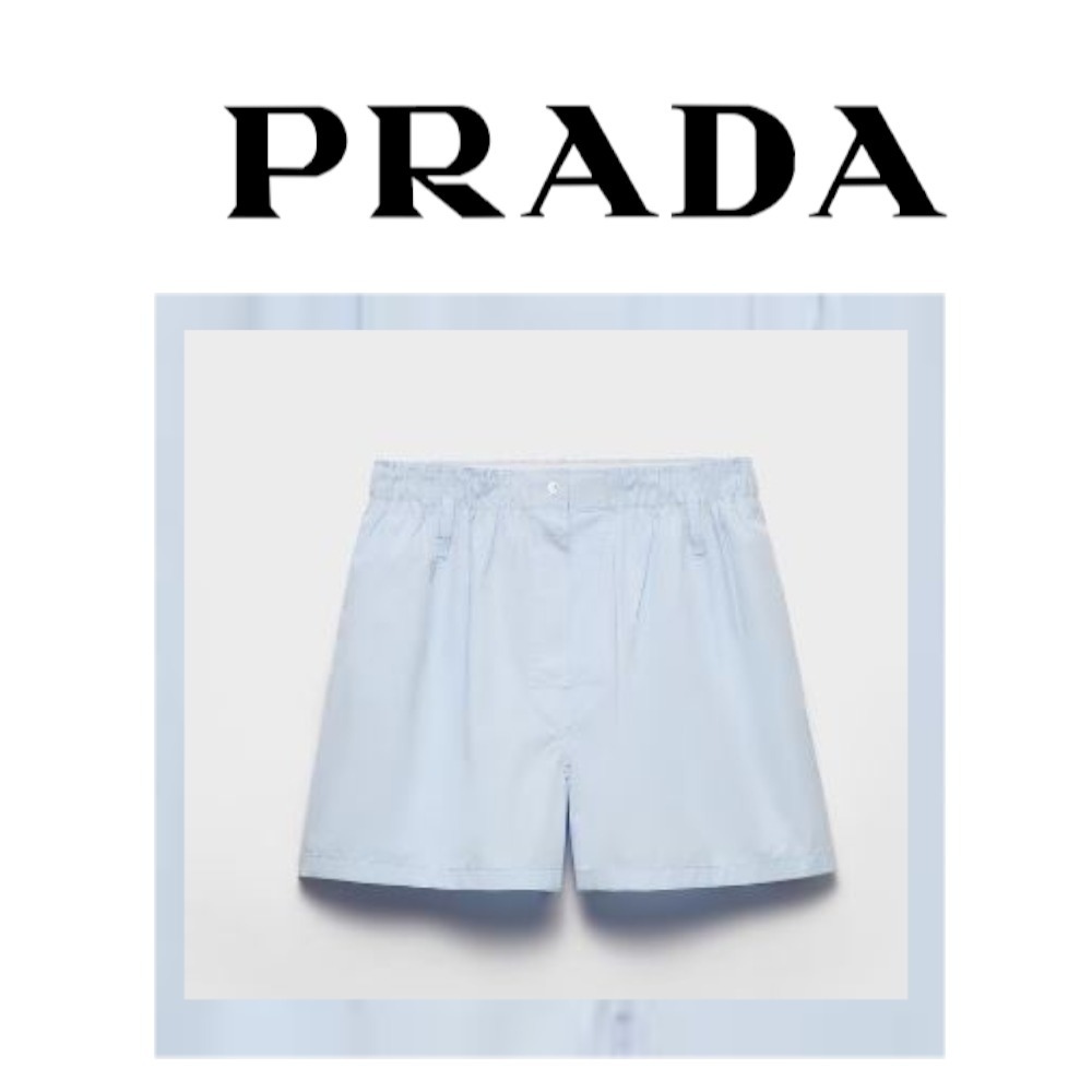 注目の新作♪【PRADA】コットンポプリン ショートパンツ